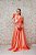 VESTIDO PRINCESA CORAL LIA RABELLO OMBRO UNICO COM LAÇO NO OMBRO - Imagem 2