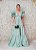 VESTIDO VERDE MINT SAIA EM CAMADAS COM MANGA BABADO - Imagem 5