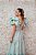 VESTIDO VERDE MINT SAIA EM CAMADAS COM MANGA BABADO - Imagem 4