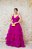 VESTIDO TULE FUCSIA ALÇA FINA BUSTO DRAPEADO E SAIA EM CAMADAS - Imagem 4
