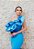 VESTIDO OMBRO UNICO BABADO NO BUSTO AZUL CELESTE SOLACE LONDON - Imagem 5