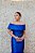 VESTIDO AZUL ROYAL OMBRO A OMBRO EM ZINBELINE COM BORDADO NA CINTURA - Imagem 3