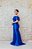 VESTIDO AZUL ROYAL OMBRO A OMBRO EM ZINBELINE COM BORDADO NA CINTURA - Imagem 4