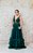 VESTIDO VERDE ESMERALDA MARIE BUSTO BORDADO COM LATERAL EM TULE E SAIA EM TULE - Imagem 2