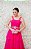 VESTIDO PINK EM TULE CAMADAS COM APLICAÇÃO DE FLORES - Imagem 2