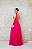 VESTIDO PINK EM TULE CAMADAS COM APLICAÇÃO DE FLORES - Imagem 3