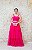 VESTIDO PINK EM TULE CAMADAS COM APLICAÇÃO DE FLORES - Imagem 1