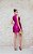 VESTIDO CURTO MARRO FUCSIA DETALHE NA CINTURA - Imagem 4