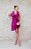 VESTIDO CURTO MARRO FUCSIA DETALHE NA CINTURA - Imagem 1