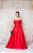 VESTIDO MARRO VERMELHO EM ZIBELINE TOMARA QUE CAIA - Imagem 1