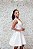 VESTIDO CURTO BRANCO SAIA PRINCESA ARTE SACRA EM ZIBELINE - Imagem 4
