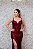 VESTIDO MARSALA EM PAETÊ BUSTO ESTRUTURADO ALÇA FINA E FENDA - Imagem 2