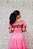 VESTIDO LONGO FÁTIMA SCOFIELD EM TAFETÁ ROSA CHICLETE BUSTO DRAPEADO SAIA PRINCESA - Imagem 6