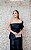 VESTIDO PRETO FÁTIMA SCOFIELD OMBRO ÚNICO COM FENDA E FOLHO - Imagem 7