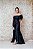 VESTIDO PRETO FÁTIMA SCOFIELD OMBRO ÚNICO COM FENDA E FOLHO - Imagem 9