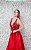 VESTIDO VERMELHO SAIA EM ZIBELINE COM BUSTO EM TULE BORDADO - Imagem 3