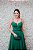 VESTIDO EM TULE VERDE BICOLOR ALCINHA FINA BUSTO DRAPEADO E SAIA PLISSADA - Imagem 4