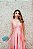 VESTIDO EM ZIBELINE ROSA ALCINHA FINA COM DECOTE EM V E SAIA PRINCESA - Imagem 6