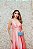 VESTIDO EM ZIBELINE ROSA ALCINHA FINA COM DECOTE EM V E SAIA PRINCESA - Imagem 7