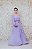 VESTIDO LAVANDA PLISSADO OMBRO A OMBRO DE MANGAS COMPRIDAS - Imagem 1