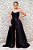 VESTIDO PRETO TOMARA QUE CAIA COM FENDA - Imagem 1