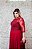 VESTIDO LONGO PS MARSALA MANGA 3/4 BUSTO BORDADO E SAIA FLUIDA COM FENDA CHIFFON - Imagem 4