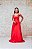 VESTIDO LONGO PRINCESA VERMELHO DECOTE EM V - Imagem 4