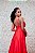 VESTIDO LONGO PRINCESA VERMELHO DECOTE EM V - Imagem 2
