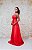 VESTIDO LONGO PRINCESA VERMELHO DECOTE EM V - Imagem 6