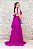 VESTIDO LONGO ROXO CHIFFON RECORTE FRONTAL COSTA AMARRAÇÃO - Imagem 2