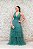VESTIDO LONGO VERDE EM TULE TRANÇADO NAS COSTAS - Imagem 1