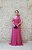 VESTIDO LONGO PINK TOMARA QUE CAIA COM AMARRAÇÃO NO OMBRO E BROCHE DE FLOR - Imagem 3