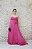 VESTIDO LONGO PINK TOMARA QUE CAIA COM AMARRAÇÃO NO OMBRO E BROCHE DE FLOR - Imagem 2
