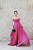 VESTIDO LONGO PINK TOMARA QUE CAIA COM AMARRAÇÃO NO OMBRO E BROCHE DE FLOR - Imagem 1