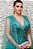 VESTIDO LONGO VERDE TODO EM TULE COM CAPA E BUSTO BORDADO - Imagem 3