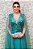 VESTIDO LONGO VERDE TODO EM TULE COM CAPA E BUSTO BORDADO - Imagem 2