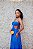 VESTIDO LONGO AZUL CLASSIC BUSTO DRAPEADO CINTURA COM ABERTURA - Imagem 7