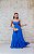 VESTIDO LONGO AZUL CLASSIC BUSTO DRAPEADO CINTURA COM ABERTURA - Imagem 2
