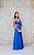 VESTIDO LONGO AZUL CLASSIC BUSTO DRAPEADO CINTURA COM ABERTURA - Imagem 3