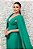 VESTIDO LONGO VERDE BANDEIRA BUSTO DRAPEADO COM CAPA LISA - Imagem 2