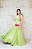 VESTIDO LONGO VERDE LIMA PRINCESA COM BABADO OMBRO UNICO - Imagem 1