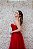 VESTIDO LONGO VERMELHO PAETÊ E TULE COM DETALHE DE GUIPIR NA SAIA - Imagem 2