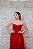 VESTIDO LONGO VERMELHO PAETÊ E TULE COM DETALHE DE GUIPIR NA SAIA - Imagem 5