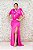 VESTIDO PINK COM LAÇO NOS OMBROS E CINTO - Imagem 1