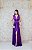 VESTIDO ROXO EM CETIM DE SEDA ABERTURA LATERAL E COSTA NUA COM AMARRAÇÃO - Imagem 2