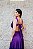 VESTIDO ROXO EM CETIM DE SEDA ABERTURA LATERAL E COSTA NUA COM AMARRAÇÃO - Imagem 5