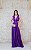 VESTIDO ROXO EM CETIM DE SEDA ABERTURA LATERAL E COSTA NUA COM AMARRAÇÃO - Imagem 3