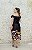 VESTIDO PRETO OMBRO A OMBRO BUSTO ESTRUTURADO COM BARRA ESTAMPADA - Imagem 6