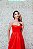 VESTIDO LONGO VERMELHO TAFETÁ TOMARA QUE CAIA BUSTO ESTRUTURADO COM MAGUINHA REMOVIVEL FLOR - Imagem 3