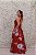 VESTIDO MARSALA COM SAIA ESTAMPADA FLORAL ZIBELINE SEM DECOTE - Imagem 2